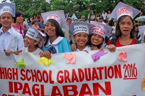 At the "People's SONA" protest, students are opposed to the K-12. Photo by JL Burgos