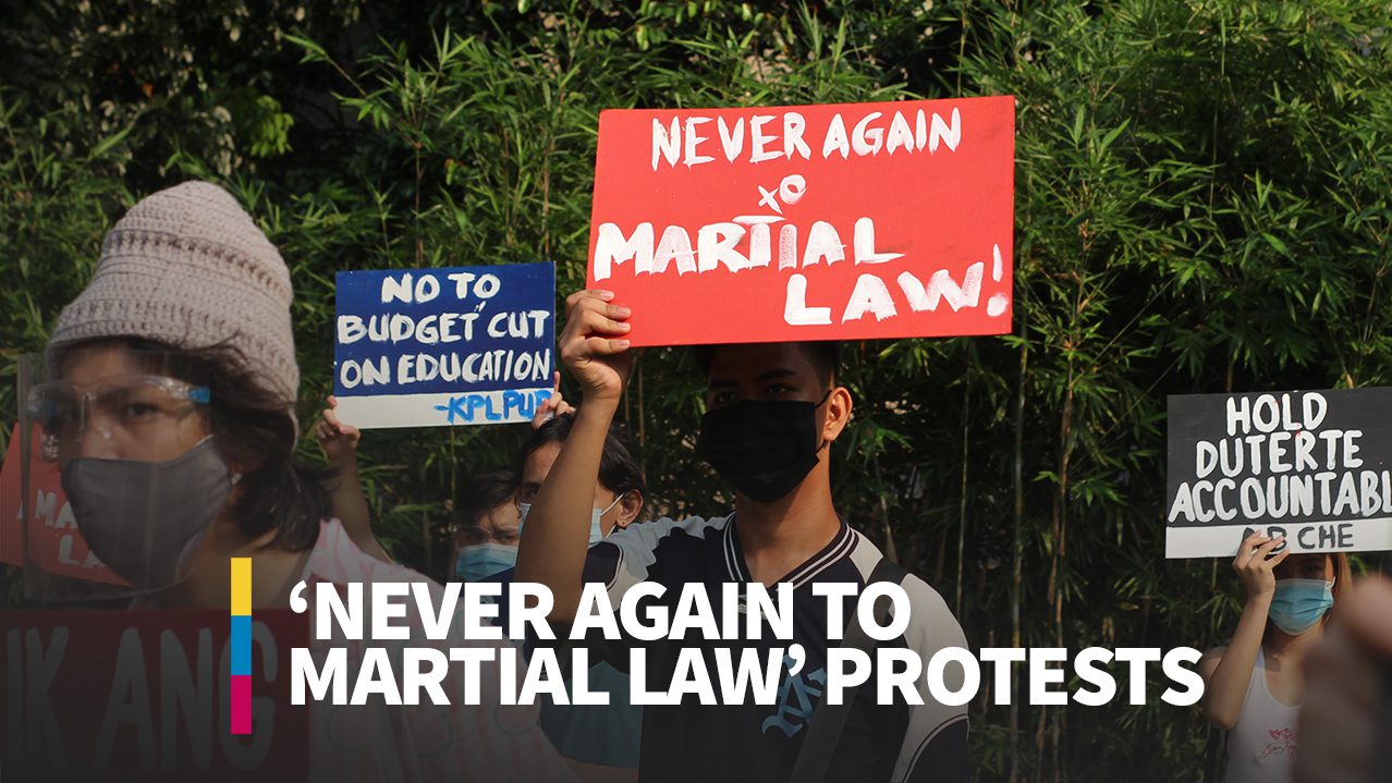 ‘Never Again to Martial Law’ protests