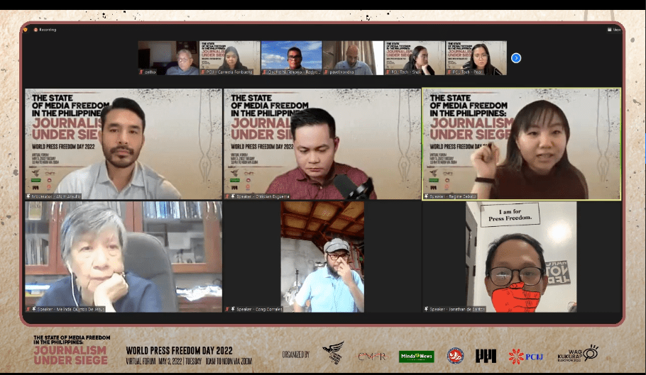 Filipino journalists commemorated World Press Freedom Day with a warning against the increasing attacks against the Philippine independent media and concerns on the upcoming elections.