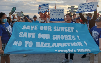 Dadaluyong ang protesta sa tinambakang dagat