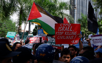 Embahada ng Israel, sinugod ng protesta