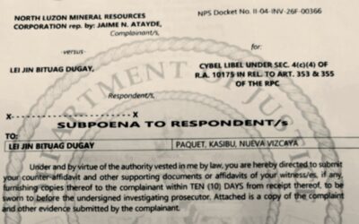 Residenteng kontra-mina, kinasuhan ng cyberlibel